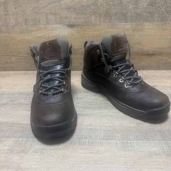 Timberland White Ledge Mid Brown Leather Waterproof Boots Men's Size 10 - Picture 5 of 6